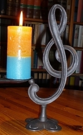 Kerze mit Violinschlssel